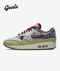 nike air max1 concepts联名 蓝绿腰果花 气垫跑步鞋dn1803-300