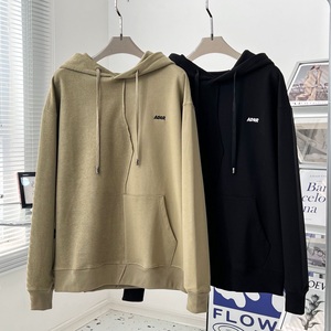 000人付款淘宝潮牌r新款连帽卫衣正反面拼接刺绣字母宽松百搭高街情侣