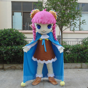 卡通人偶动漫定制动画小女孩可丽西亚丸子头小姐姐道具玩偶服装布