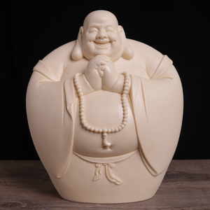 陶瓷弥勒佛像摆件招财佛大肚笑佛欢喜佛家居客厅办公室桌面装饰品