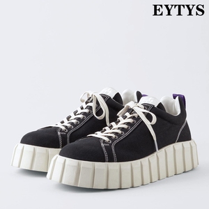 正品 eytys女鞋小白鞋迪丽热巴同款帆布鞋锯齿厚底单鞋