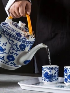 陶瓷茶壶大号家用耐高温大容量单壶泡茶青花水壶开水壶凉水壶家用