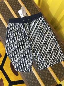 夏季迪奥dior ityor字母cd老花抽绳宽松户外五分裤短裤男装沙滩裤