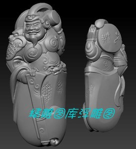 武将 三维立体图圆雕图3d打印STL格式 人物把件 3d模型