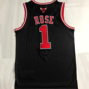 德里克罗斯复古球衣1号公牛队刺绣篮球服活塞25号美式训练服背心