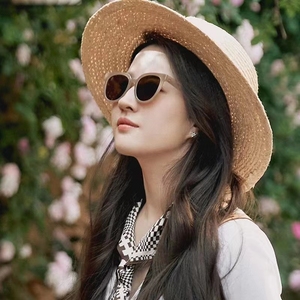 许红豆刘亦菲同款墨镜女高级感秀智明星款小红书奶茶色港风太阳镜