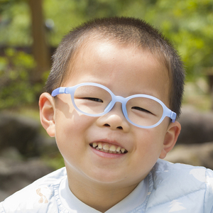 8002婴儿童学生宝宝弱视远视硅胶眼镜框架增高鼻托黑色粉红色蓝色
