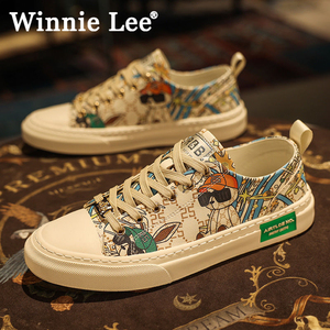 Winnie Lee夏季板鞋潮男鞋子2024年新款百搭潮流休闲布鞋男士潮鞋