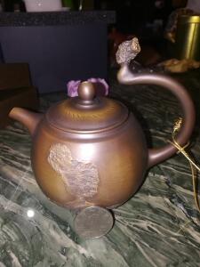 00月海2008淘宝唐允舫台湾名家壶张世奇堆雕窑变壶手拉坯茶壶雕刻