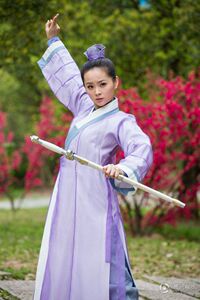 笑傲江湖峨眉派恒山派尼姑道袍弟子服,依琳小师妹相似款汉服素衣