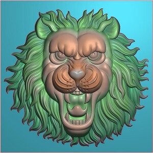 圆形欧式狮子头石雕木雕狮子王挂件立体狮头精雕图浮雕灰度图圆牌