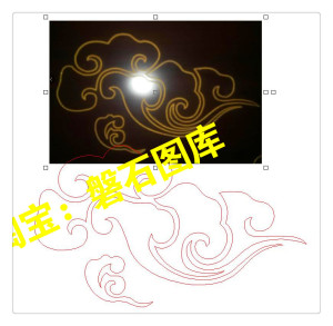 祥云线雕吉祥云线条单线云纹仿古云彩云朵精雕图矢量图电脑雕刻图