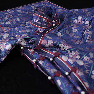 古醒 新品 真丝织锦缎 全花扣天然珍珠古法旗袍 gx928-22-133