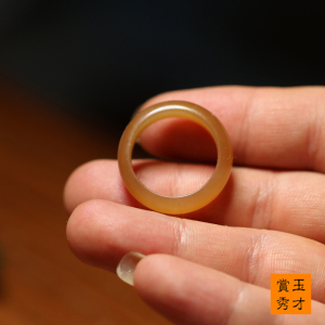 和田玉 且末糖料戒指 糖玉糖白料 天然一物一图 男女款指环