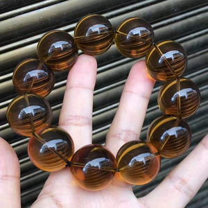 诚缘天然缅甸琥珀手串紫绿双色茶珀单圈手链净水珠子男士手环手饰