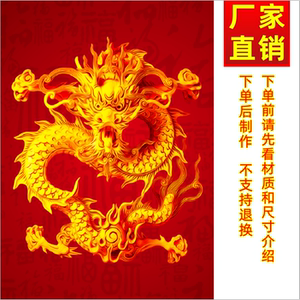 金龙画镇宅吉祥中国龙祥瑞之气客厅玄关中堂装饰画风水画龙的图案