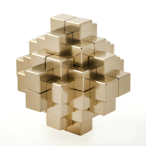 鲁班锁高难度金属玩具黄铜益智孔明锁12根成人小学生儿童智力解锁