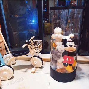 娃娃收纳桶透明圆柱形玩偶神器网红pvc毛绒玩具桶家用塑料收纳筒