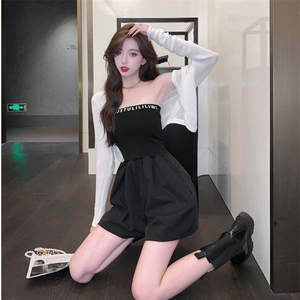 夏季甜辣风蹦迪女装连体短裤套装夏款炸街酒吧衣服女裙裤夏装辣妹