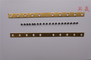 线切割配件恒威德威丝筒导轨隔离片370×21×1黄铜片滚珠子8×8