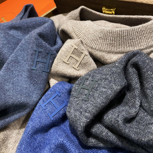 h家羊绒衫男欧洲站秋冬高端轻奢品牌欧美国际大牌针织毛衣羊毛衫