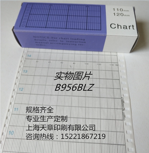 114*40方孔折叠式仪表记录纸B956BLZ温度记录表格纸显示0-150℃