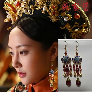 如懿传炩妃魏燕婉演员李纯同款耳环古风耳饰纯手工制作耳钩