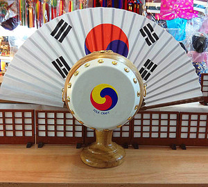 韩国圆鼓平安鼓朝鲜鼓 韩式餐厅料理店开业装修装饰品摆件储蓄罐