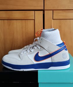 nike sb zoom dunk hi elite qs白蓝积木熊联名袜套 918287-147