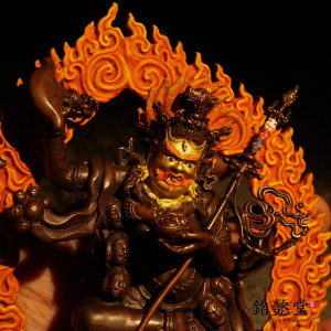 【铭懿堂】圣铁黑忿怒空行母宁玛敦珠传承佛像3寸随身佛唐东嘉波