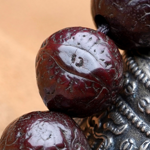 藏传包浆老凤眼菩提手串单圈藏式玉化尼泊尔大菩提子佛珠手持原籽