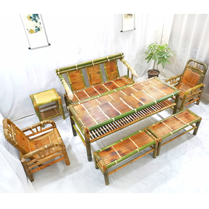 椅子靠背组合沙发新中式沙发竹椅客厅复古整装椅原竹沙发简约现代
