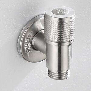 304不锈钢全自动洗衣机4分螺纹专用加长水龙头迷你超短三角阀开关