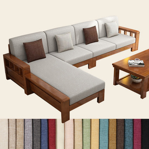 【纯色仿亚麻沙发布料】可订做实木红木布艺沙发垫布套飘窗垫面料