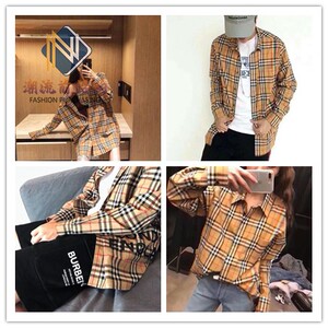 burberry/巴宝莉20fw彩虹条衬衣格子涂鸦格纹字母经典款 衬衫男女