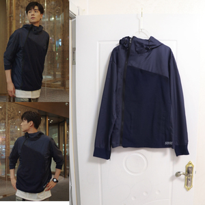 我的时代你的时代胡一天吴白同款衣服深蓝色卫衣上衣连帽外套上衣