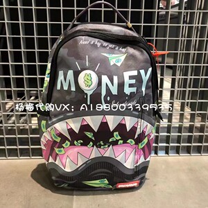 sprayground鲨鱼国内代购2021款男女印花双肩背包鲨鱼嘴w0635713