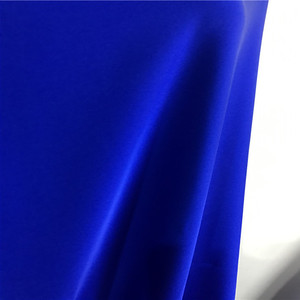 新款桑蚕丝包邮幅宽服装连衣裙23姆宝蓝色真丝弹力色皱布面料衬衫