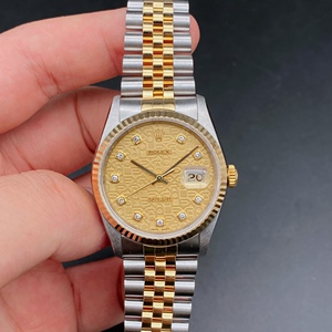 二手劳力士男表日志16233电脑盘大包钻机械手表18k金精钢材质男表