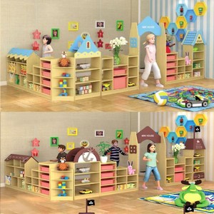 幼儿园区域柜玩具架组合柜转角柜储物柜区域书架儿童收纳区角柜子