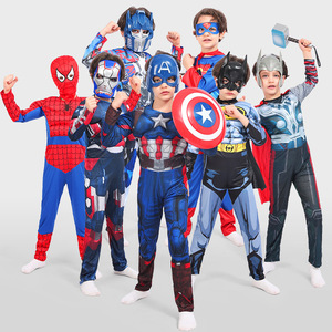 万圣节服装儿童复仇者联盟cos衣服钢铁侠超人蜘蛛侠擎天柱肌肉服