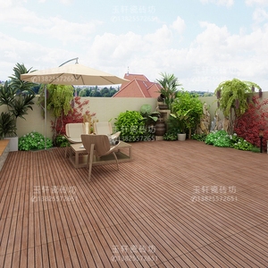 木纹砖 露台地板砖仿实木阳台瓷砖600x600室外庭院防滑地砖网红砖