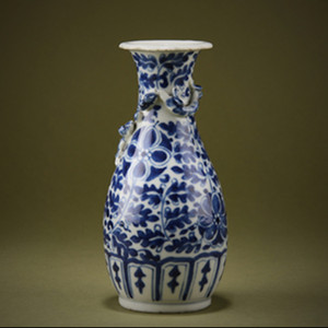 清朝光绪青花双龙花瓶/清代瓷器/收藏鉴定【保真包老 古董古玩】