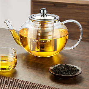 金灶泡茶壶玻璃加厚耐高温花茶壶家用茶水分离杯防爆茶具茶艺壶