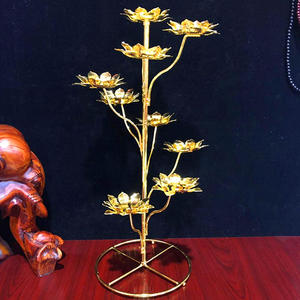 新品九品九盏九星灯莲花酥油灯座灯架步步高升佛具佛教道教佛供灯