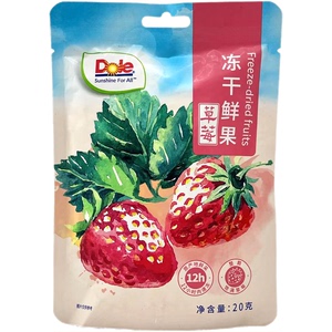 Dole冻干鲜果草莓果干苹果干20g装速冻脱水水果脆片酸甜香脆零食