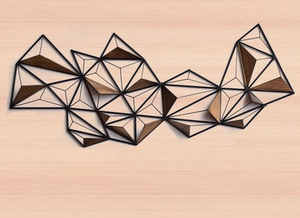 个性欧式铁艺三角形壁饰壁挂几何造型墙饰墙面挂件装饰挂饰