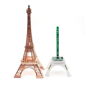 巴黎埃菲尔铁塔LED发光摆件金属工艺品家居模型装饰品旅游纪念品
