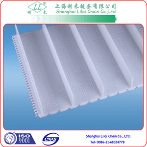 塑料网带900Y-003平板型带挡板 白的POM 上海厂家