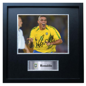 罗纳尔多 亲笔签名照片复刻相框裱框收藏装饰画海报背景墙挂画壁